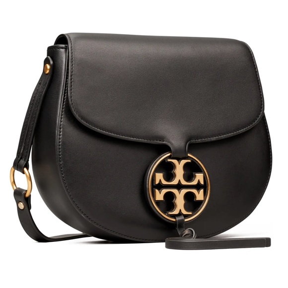 NWT $348 TORY BURCH MILLER SMALL LEATHER SADDLEBAG - Picture 2 of 14